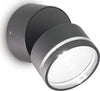 Applique-Moderna-Round-Omega-Metallo-Antracite-Led-7W-4000K-Luce-Naturale