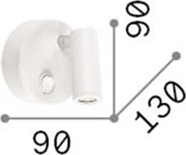 Applique-Moderna-Round-Page-Metallo-Nero-Led-3W-3000K-Luce-Calda