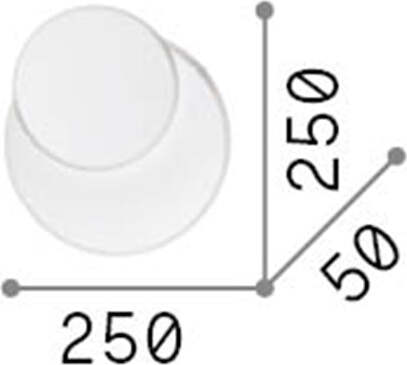 Applique-Moderna-Round-Pouche-Metallo-Bianco-Led-14W-3000K-Luce-Calda