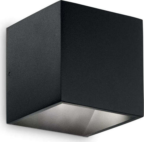 Applique-Moderna-Rubik-Alluminio-Nero-Led-8,5W-3000K-Luce-Calda
