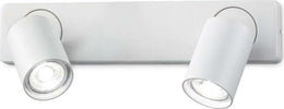 Applique-Moderna-Rudy-Metallo-Bianco-2-Luci-7W-3000K-Luce-Calda