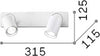 Applique-Moderna-Rudy-Metallo-Bianco-2-Luci-7W-3000K-Luce-Calda