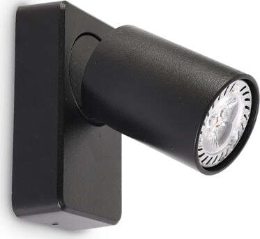 Applique-Moderna-Rudy-Metallo-Nero-1-Luce-7W-3000K-Luce-Calda