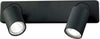 Applique-Moderna-Rudy-Metallo-Nero-2-Luci-7W-3000K-Luce-Calda