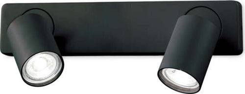 Applique-Moderna-Rudy-Metallo-Nero-2-Luci-7W-3000K-Luce-Calda