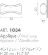 Applique-moderna-Selene-illuminazione-IONICA-1034-002-025-R7s-LED-metallo-lampada-parete