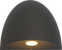 Applique-Moderna-Sentinella-Alluminio-Nero-Vetro-Trasparente-Led-3,48W-3000K