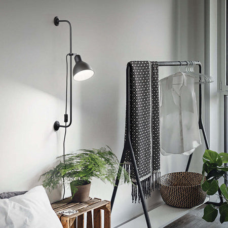 Applique-Moderna-Shower-Metallo-Nero-1-Luce-E27