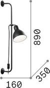 Applique-Moderna-Shower-Metallo-Nero-1-Luce-E27