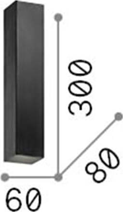 Applique-Moderna-Sky-Metallo-Nero-2-Luci-Led-7W-3000K-Luce-Calda