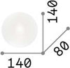 Applique-Moderna-Smarties-Vetro-Bianco-1-Luce-G9-3W-3000K-Luce-Calda
