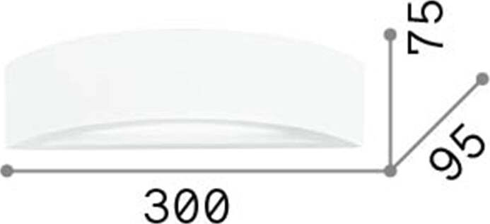 Applique-Moderna-Soda-Gesso-Bianco-1-Luce-Biemissione-E14