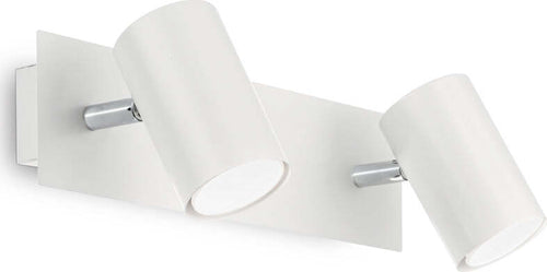 Applique-Moderna-Spot-Metallo-Bianco-2-Luci-Gu10