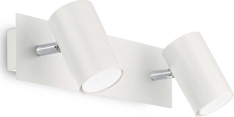 Applique-Moderna-Spot-Metallo-Bianco-2-Luci-Gu10