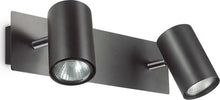 Applique-Moderna-Spot-Metallo-Nero-2-Luci-Gu10