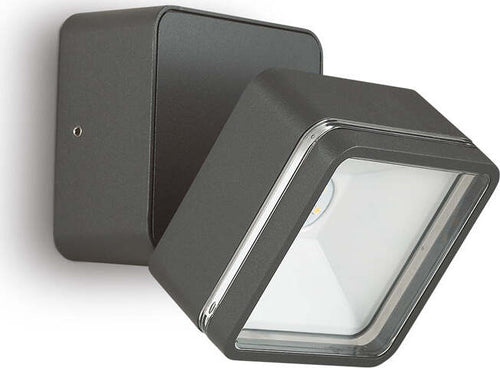 Applique-Moderna-Square-Omega-Metallo-Antracite-Led-7W-4000K-Luce-Naturale
