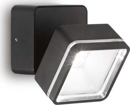 Applique-Moderna-Square-Omega-Metallo-Nero-Led-7W-4000K-Luce-Naturale
