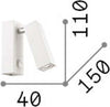 Applique-Moderna-Square-Page-Metallo-Bianco-Led-3W-3000K-Luce-Calda