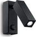 Applique-Moderna-Square-Page-Metallo-Nero-Led-3W-3000K-Luce-Calda