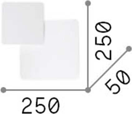Applique-Moderna-Square-Pouche-Metallo-Bianco-Led-14W-3000K-Luce-Calda