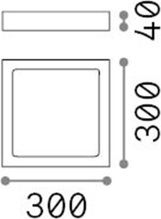 Applique-Moderna-Square-Universal-Alluminio-Plastiche-Bianco-Led-25W-3000K-D30