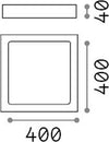 Applique-Moderna-Square-Universal-Alluminio-Plastiche-Bianco-Led-36W-3000K-D40