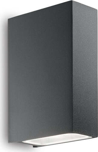 Applique-Moderna-Tetris-2-Alluminio-Antracite-2-Luci-3W-3000K-Luce-Calda