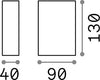 Applique-Moderna-Tetris-2-Alluminio-Antracite-2-Luci-3W-3000K-Luce-Calda