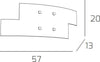 Applique-Moderna-Tetris-Metallo-Bianco-Vetro-2-Luci-E27