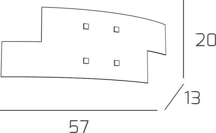 Applique-Moderna-Tetris-Metallo-Bianco-Vetro-2-Luci-E27
