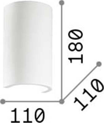 Applique-Moderna-Tonda-Flash-Gesso-Bianco-1-Luce-G9-3W-3000K-Luce-Calda