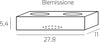 Applique-moderna-Top-Light-BEASIDE-1190-A3-Gx53-LED-metallo-biemissione-lampada-parete