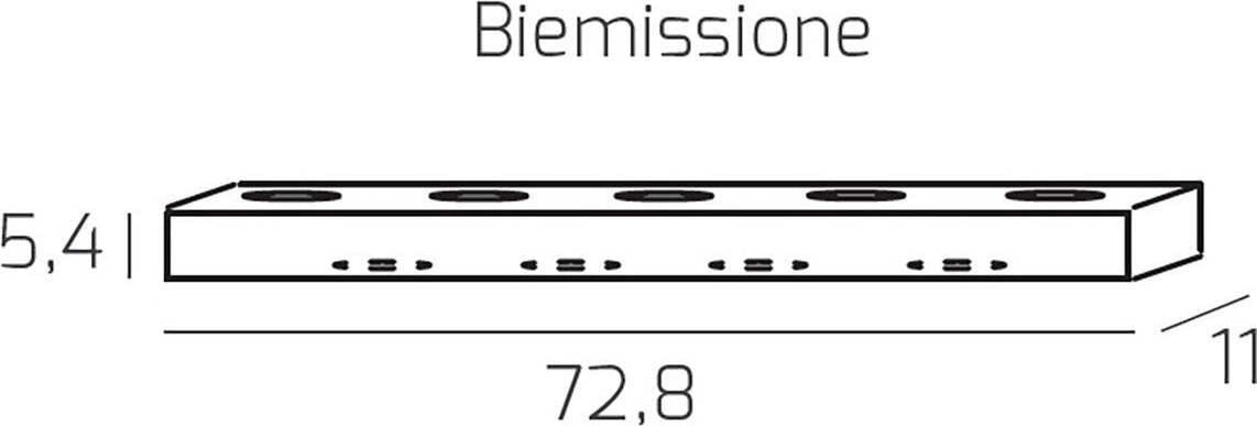 Applique-moderna-Top-Light-BEASIDE-1190-A9-Gx53-LED-metallo-biemissione-lampada-parete