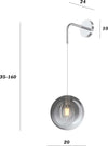Applique-moderna-Top-Light-BIG-ECLIPSE-1194-CR-A-FU-E27-LED-vetro-lampada-parete-sfera-globo