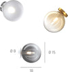 Applique-moderna-Top-Light-ECLIPSE-1184-CR-A-BF-G9-LED-vetro-lampada-parete