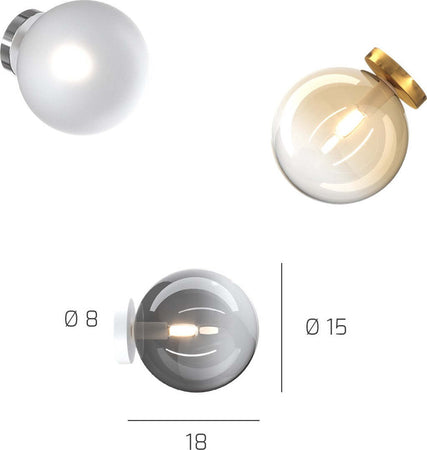 Applique-moderna-Top-Light-ECLIPSE-1184-CR-A-BF-G9-LED-vetro-lampada-parete