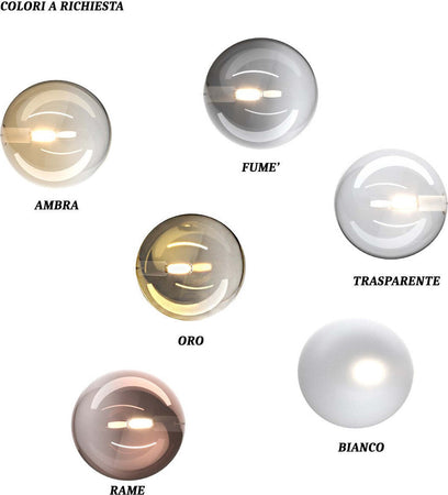 Applique-moderna-Top-Light-ECLIPSE-1184-CR-A-BF-G9-LED-vetro-lampada-parete