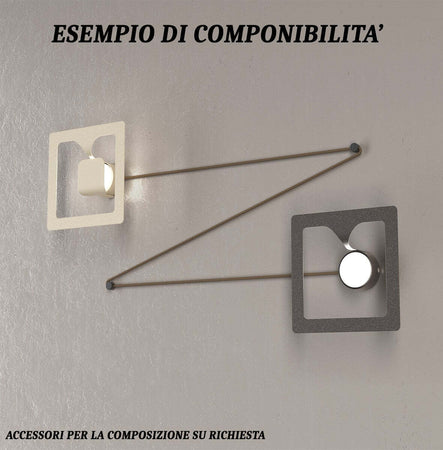 Applique-moderna-Top-Light-GASOLINE-1171-1-GX53-LED-lampada-parete-componibile