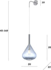 Applique-moderna-Top-Light-KONA-1177-CR-A-BL-E27-LED-lampada-parete-vetro
