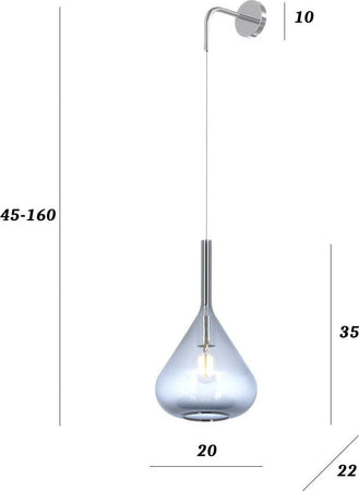 Applique-moderna-Top-Light-KONA-1177-CR-A-BL-E27-LED-lampada-parete-vetro