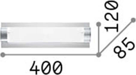 Applique-Moderna-Tudor-Vetro-Trasparente-2-Luci-E14