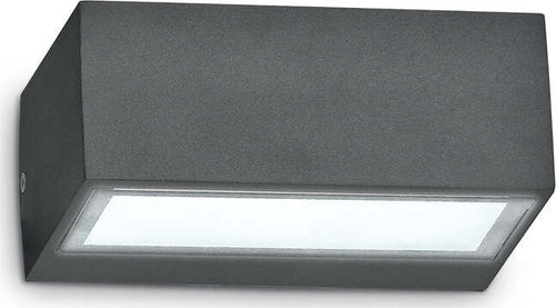 Applique-Moderna-Twin-Alluminio-Antracite-1-Luce-G9-3W-3000K-Luce-Calda