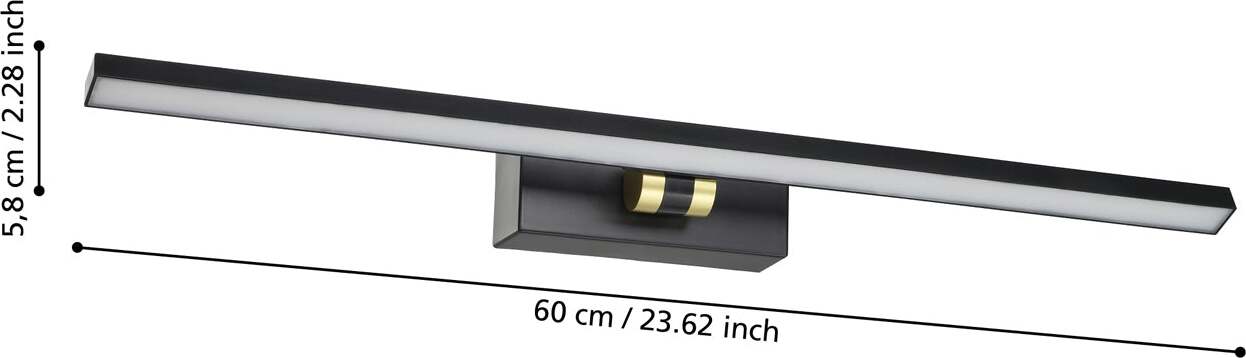 Applique-Moderna-Verdello-Policarbonato-Nero-Led-Integrato-5W-3000+6500K