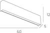 Applique-Moderna-Wally-Metallo-Sabbia-2-Luci-2G11-60Cm