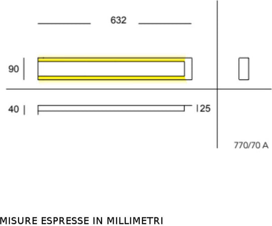 Applique-moderno-Cattaneo-illuminazione-ABBRACCIO-770-70A-LED-48W-6400LM-3000°K-lampada-parete-biemissione-metallo-interno