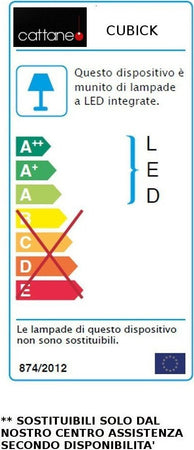 Applique-moderno-Cattaneo-illuminazione-CUBICK-767-5A-9W-LED-lampada-parete-biemissione-dimmerabile-10.5CM-760LM-3000°K-IP20