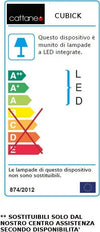Applique-moderno-Cattaneo-illuminazione-CUBICK-767-9A-26W-LED-lampada-parete-biemissione-dimmerabile-15.5CM-2280LM-3000°K-IP20