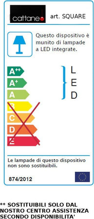 Applique-moderno-Cattaneo-illuminazione-SQUARE-860-20A-LED-24W-2400LM-3000°K-lampada-parete-dimmerabile-basculante-interni