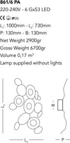 Applique-moderno-Cattaneo-MICKEY-861-6PA-LED-GX53-9W-lampada-parete-soffitto-metallo-verniciato-interno