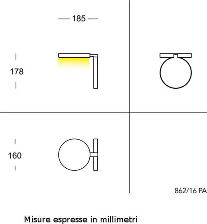 Applique-moderno-Cattaneo-OLIMPIA-862-16PA-LED-15W-1800LM-3000°K-lampada-parete-dimmerabile-orientabile-basculante-interno